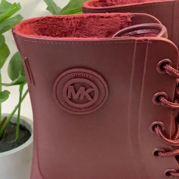 NWOT Michael Kors - Montaigne PVC Rain Boot - It's A Dark Barry - Picture 5 of 5